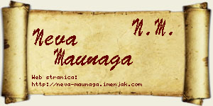 Neva Maunaga vizit kartica